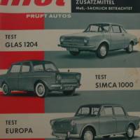 mot prüft Autos - Nr. 3  März  1963 -  Test Glas 1204 - Simca 1000  -  Europa Bild 1