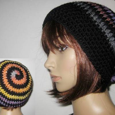 Mütze, Beanie im Spiral-Design, Häkelmütze