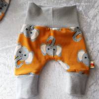 Babyhose mit Mütze und Tuch, Gr 44 bis 48 , Reborn Baby, Handgefertigt aus Jersey, Bekleidung für Frühchen Babys Bild 7