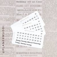 Planersticker-Set Mini Monthly (005) für dein Bullet Journal, Filofax oder individuellen Kalender Bild 1