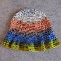 Sommer-Hut, Häkelhut aus tollem Garn mit Farbverlauf Bild 3