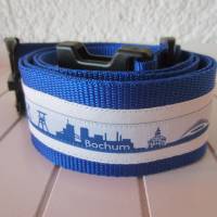 Koffergurt - Kofferband - Bochum - blau weiß Bild 1