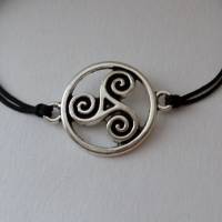 Keltisches Armband - Triskele antik silber ( verschiedene Farben) Bild 2