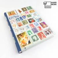 Notizbuch, Briefmarken, starke Frauen, Upcycling, DIN A5, 300 Seiten Bild 1