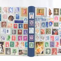 Notizbuch, Briefmarken, starke Frauen, Upcycling, DIN A5, 300 Seiten Bild 2