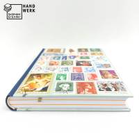 Notizbuch, Briefmarken, starke Frauen, Upcycling, DIN A5, 300 Seiten Bild 3