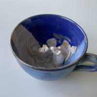 Keramiktasse, Kaffeetasse, Teetasse mit süßen Mäusche liebevolles Geschenk für Computerfreaks,Lieblingstasse Hochzeit Bild 3