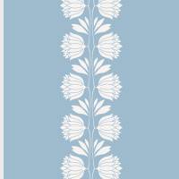 Notizheft Vintage Blumen auf Blaugrau, Paperback DIN A5, innen blanko (F*) Bild 2