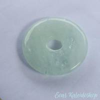 Kristalliner Aquamarin Donut mit Delfin Wechselhalter aus Sterlingsilber Bild 5