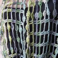 Schmuckschal, Ausgefallener Häkelloop aus seidig glänzender Baumwolle Bild 4
