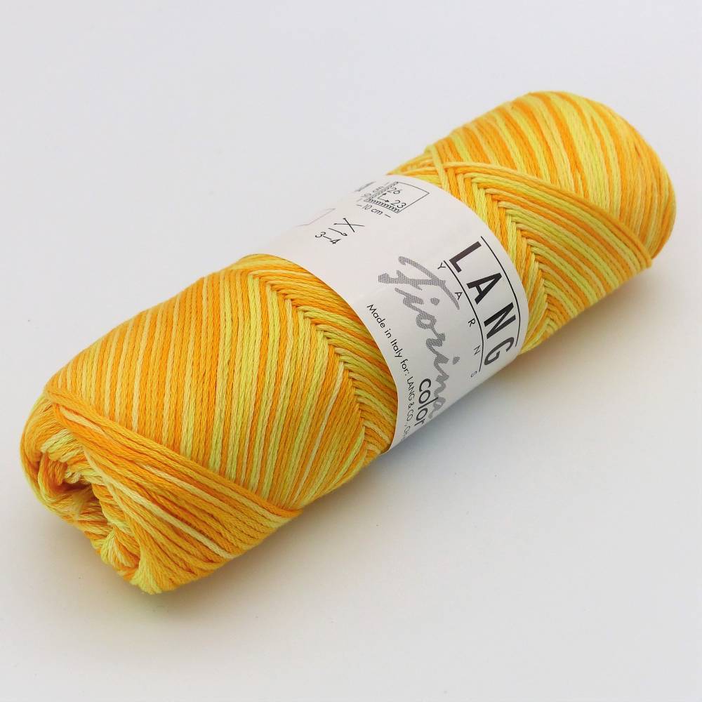 Baumwollgarn-gelb-100% Baumwolle-Gelbtöne-Lang Yarns-Fiorina-Strickgarn-Häkelngarn-Handarbeiten-DIY-Material Bild 1