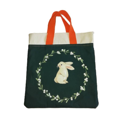 Kindertasche Hase und Igel, grün