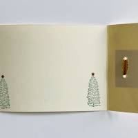 Weihnachtskarte Rot-Vanille☆ Handarbeit Unikat Bild 3