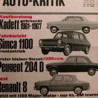mot Auto-Kritik  Nr. 22     21.10.1967  -  Tests : Renault 8 Bild 1