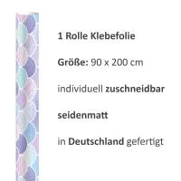 2 x 0,9 m selbstklebende Folie - Meerjungfrau Schuppen (16,66 €/m²) Klebefolie Dekorfolie Möbelfolie Bild 4