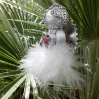 Engel  Glücksbringer Schutzengel silberfarben Weihnachtsengel Anhänger aus Nudeln Bild 3