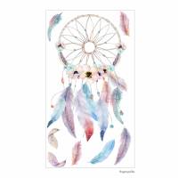 229 Wandtattoo Traumfänger mit Federn und Blüten pastell Aquarell - in 6 versch. Größen erhältlich Bild 2