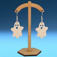 Halloween - Gespenster - Ohrringe aus weißem nicht transparentem Acryl Bild 2
