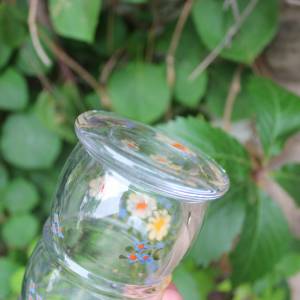 Vase Glas Emaillefarben Handbemalt Blumendekor 50er 60er Jahre Bild 9