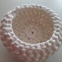 Utensilo, Körbchen aus Textilgarn, Aufbewahrung, 16 cm, creme-weiß Bild 2