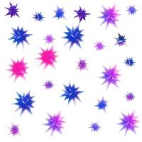 230 Wandtattoo Sterne lila pink Aquarell - in 6 versch. Größen erhältlich Bild 1