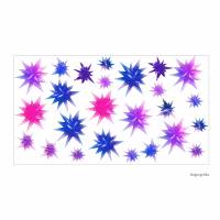 230 Wandtattoo Sterne lila pink Aquarell - in 6 versch. Größen erhältlich Bild 2