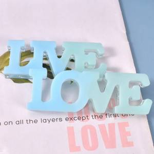 Silikon Gießform Live Love Laugh Schriftzug Resin Epoxid Harz Form 162x135x14mm DIY leben lieben lachen Bild 4