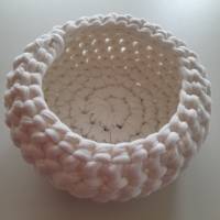 Utensilo, Körbchen aus Textilgarn, Aufbewahrung, 14 cm, creme-weiß Bild 2