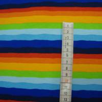 Baumwolljersey Regenbogen Streifen bunt 1cm Streifen Blockstreifen Stoff gestreift Meterware nähen Geschenke Streifen Bild 1