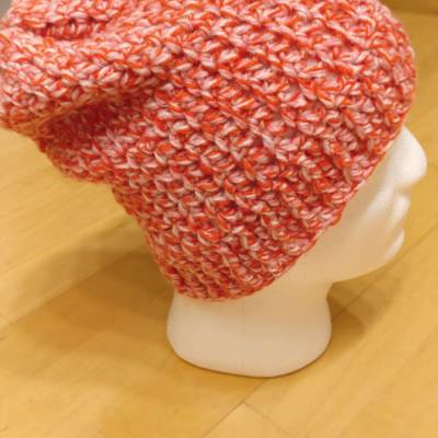 gehäkelte Long Beanie Mützen, dicke Wolle