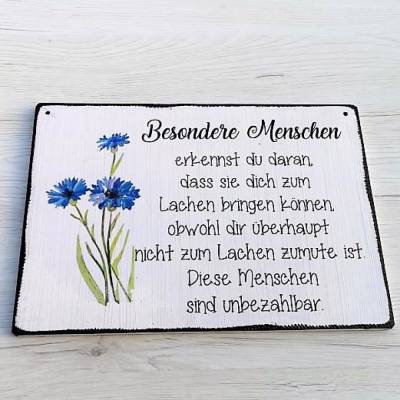 Besondere Menschen erkennst du daran, dass sie dich zum Lachen bringen können HolzschildWand-Deko