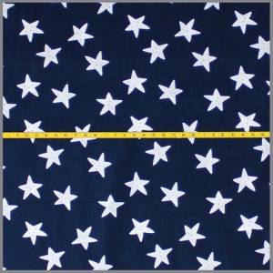 Baumwollstoff - lächelnde Sterne - dunkelblau - ab 25 cm Bild 1