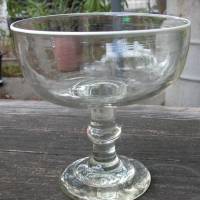 Altes Bierglas um 1840/60 - Mundgeblasen mit  Milchglasrand  -  0,6 l - Kneipenglas Bild 1