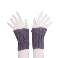 Pulswärmer 100 % Merino-Wolle handgestrickt grau oder Wunschfarbe - Damen - Einheitsgröße - Modell 20 Bild 3