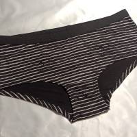 Unterhose für Frauen, Damen Hipster, handmade Damenunterwäsche, Slip, "Ringel schwarz/weiß" geringelt, basic Bild 1
