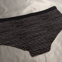 Unterhose für Frauen, Damen Hipster, handmade Damenunterwäsche, Slip, "Ringel schwarz/weiß" geringelt, basic Bild 2