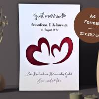 Personalisiertes Geldgeschenk zur Hochzeit - Hochzeitsgeschenk im Bilderrahmen für das Brautpaar - just married Geschenk Bild 3