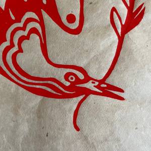 Freiheitsvogel Linoldruck Bild 4