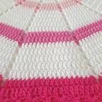wunderschönes Häkeldeckchen iin weiß und rosa/ pink Tönen, 100% Baumwolle Bild 2