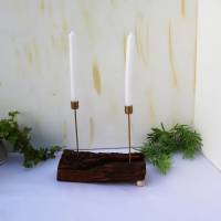 Kerzenhalter Holz rustikal für 2 Stabkerzen #5 Bild 4