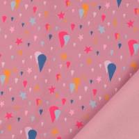 16,50 Euro/m  Nano Softshell mit Regentropfen und Sterne, rosa Bild 2