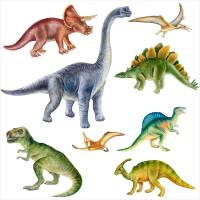 234 Wandtattoo Dinosaurier - T-Rex, Triceratops, Stegosaurus, ... - in 6 versch. Größen erhältlich Bild 1