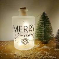 Flaschenlicht "Merry Christmas" aus der Manufaktur Karla Bild 1
