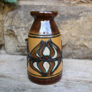 Strehla Vase Fat Lava Keramik  15,5 cm DDR 60er 70er Jahre Bild 1