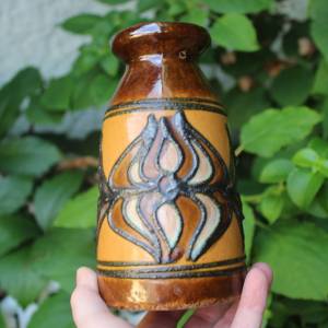 Strehla Vase Fat Lava Keramik  15,5 cm DDR 60er 70er Jahre Bild 5