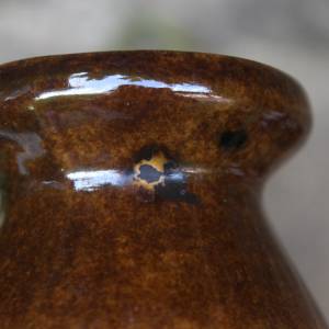 Strehla Vase Fat Lava Keramik  15,5 cm DDR 60er 70er Jahre Bild 6
