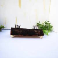 Kerzenhalter Holz rustikal für 2 Teelichter #6 Bild 2