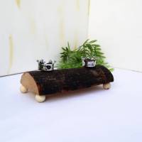 Kerzenhalter Holz rustikal für 2 Teelichter #6 Bild 4