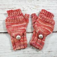 Handschuhe für Babys mit Klappe - rosa, lachs 7-18 Monate Bild 1