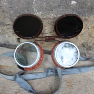 Vintage Schweißerbrille Schweißer Brille Schutzbrille Steampunk Crazy Frog 50er 60er Jahre DDR Bild 2